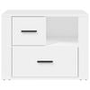 vidaXL Bedside Cabinet White 60x36x45 cm Engineered Wood