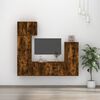 vidaXL 5 Piece TV Cabinet Set Smoked Oak Engineered Wood