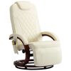 vidaXL TV Massage Recliner Cream White Faux Leather