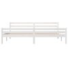 vidaXL Bed Frame without Mattress White Solid Wood 180x200 cm Super King