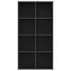 vidaXL Book Cabinet/Sideboard Black 66x30x130 cm Engineered Wood