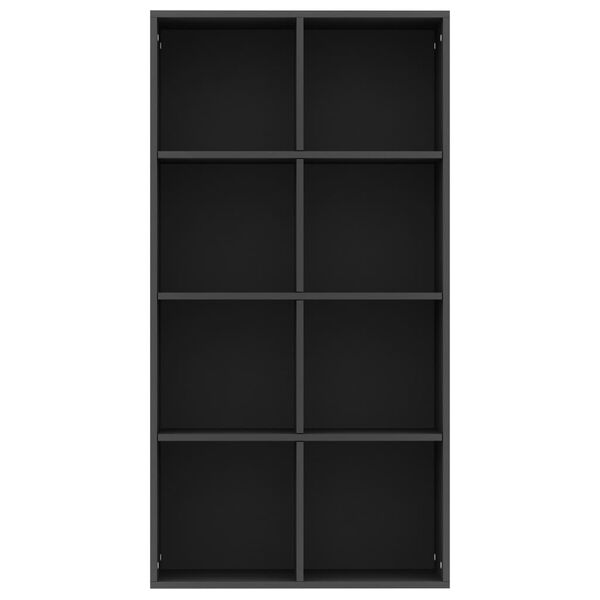 vidaXL Book Cabinet/Sideboard Black 66x30x130 cm Engineered Wood