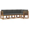 vidaXL Outdoor Sofa Set 5 pcs Natural and Anthracite