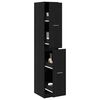 vidaXL Apothecary Cabinet Black oak 30 x 41 x 174.5 cm Engineered wood