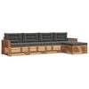 vidaXL Outdoor Sofa Set with Cushion 5 pcs Natural and Anthracite