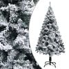 vidaXL Artificial Pre-lit Christmas Tree with Flocked Snow Green 150 cm
