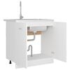 vidaXL Sink Bottom Cabinet Lyon White 80x46x81.5 cm Engineered Wood