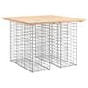 vidaXL Garden Table Gabion Design 100x102x72 cm Solid Wood Pine