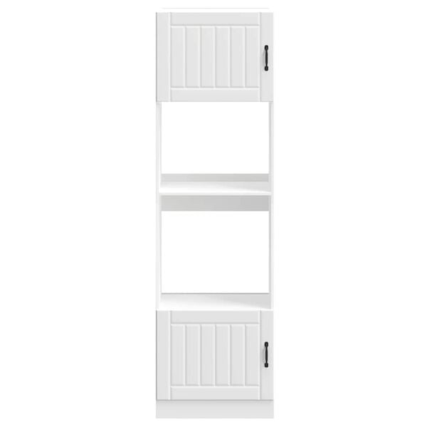 vidaXL Oven Cabinets 2 pcs Lucca White Engineered Wood