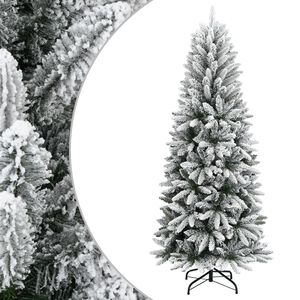 vidaXL Artificial Christmas Tree with Flocked Snow 150 cm PVC&PE