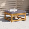 vidaXL Garden Footstool with Cushions Solid Wood Acacia