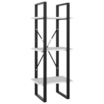 vidaXL 3-Tier Book Cabinet White 40x30x105 cm Engineered Wood