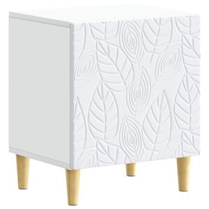 vidaXL Bedside Table White 43 x 34.5 x 50 cm Engineered Wood