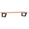 vidaXL Basin Shelf Wall Mounted Steel and Solid Wood Oak