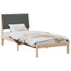 vidaXL Bed frame Brown and dark grey 90 x 190 cm Solid pine wood