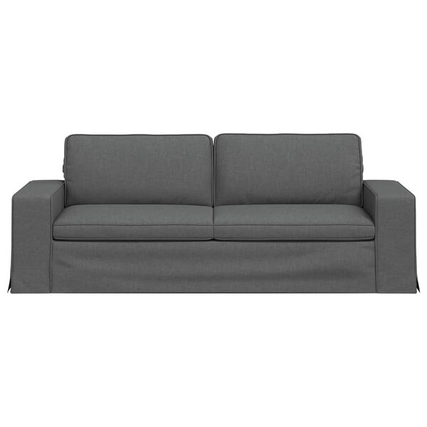vidaXL Sofa Dark Grey 222 x 80 x 82 cm Fabric