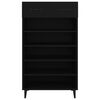 vidaXL Shoe Cabinet Black 60x35x105 cm Engineered Wood
