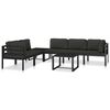 vidaXL Sectional Middle Sofa with Cushions Aluminium Anthracite