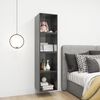 vidaXL Wall Cabinet High Gloss Grey 37x37x37 cm Engineered Wood