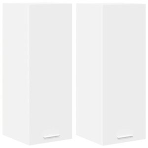 vidaXL Hanging Cabinet 2 pcs White 30 x 31 x 80 cm Engineered Wood