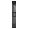 vidaXL Book Cabinet Room Divider High Gloss Grey 80x24x155 cm Engineered Wood