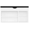 vidaXL Shoe Bench with Cushion White 80x30x47 cm Engineered Wood