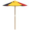 vidaXL Garden Umbrella for Kids with Wooden Pole &Oslash;120x140 cm
