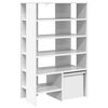 vidaXL Shoe Cabinet with Shelf 2 pcs White Engineered Wood