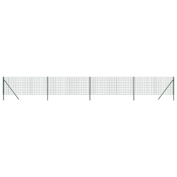 vidaXL Wire Mesh Fence Green 1x10 m Galvanised Steel