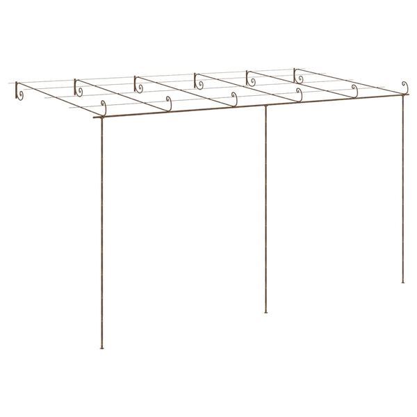 vidaXL Garden Pergola Antique Brown 6x3x2.5 m Iron