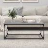 vidaXL Coffee Table Grey Sonoma 102x50x40 cm Engineered Wood and Iron