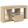 vidaXL Corner LED TV Cabinet Wall-mounted Sonoma Oak 100 x 40 x 50 cm