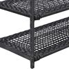 vidaXL Shoe Rack Black 50x30x120 cm Poly Rattan