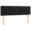 vidaXL Headboards Black 144x7x78/88 cm Velvet