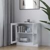 vidaXL Vitrine Cabinet White 82.5x30.5x80 cm Engineered Wood