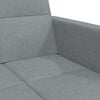vidaXL 2-Seater Sofa Bed with Footstool Light Grey Fabric