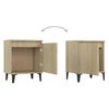 vidaXL Bed Cabinets with Metal Legs Sonoma Oak 40x30x50 cm