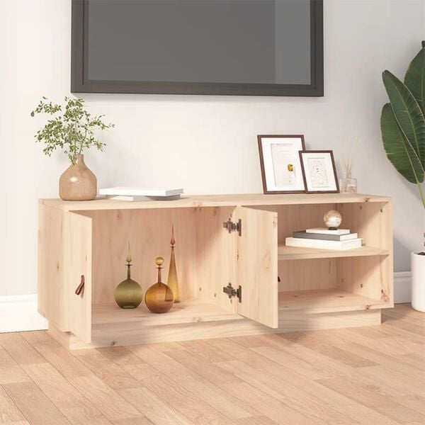 vidaXL TV Cabinet 105x34x40 cm Solid Wood Pine