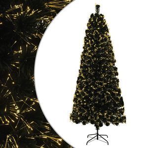 vidaXL Fiber Optic Christmas Tree 120 cm 12 LEDs Warm White PVC Green