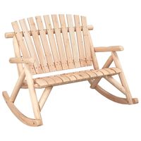 vidaXL 2-Seater Garden Rocking Bench 123x96x102 cm Solid Wood Spruce