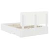 vidaXL Bed Frame with Headboard White 150 x 200 cm Engineered Wood