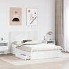 vidaXL Storage Bed with Headboard White 150 x 200 cm Engineered Wood
