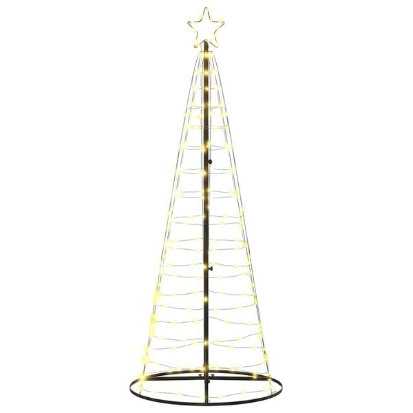 vidaXL LED Christmas Tree 200 LEDs Warm White 180 cm