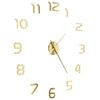 vidaXL 3D Wall Clock Modern Design 100 cm XXL Gold