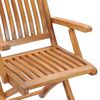 vidaXL Garden Chairs 2 pcs with Cream White Cushions Solid Teak Wood