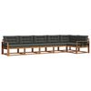 vidaXL Outdoor Sofa Set with Cushion 6 pcs Natural and Anthracite