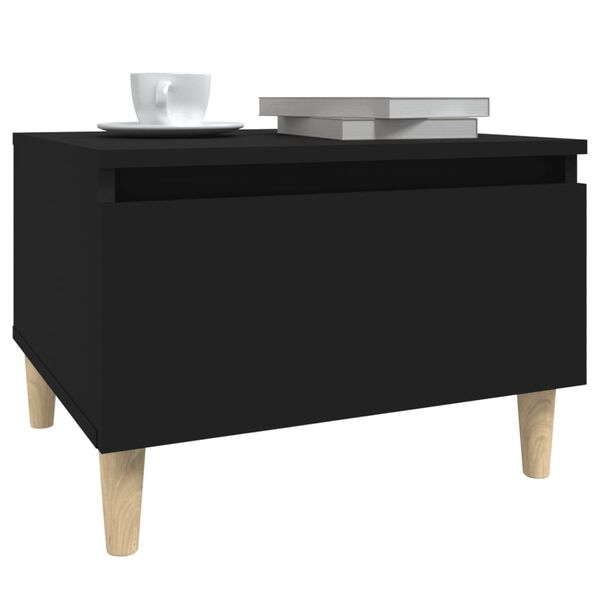 vidaXL Side Table Black 50x46x35 cm Engineered Wood