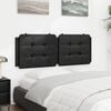 vidaXL Headboard Cushion "Zadar" Black 137 cm Double Faux Leather