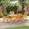 vidaXL Garden Dining Set 5 pcs Brown Solid Acacia Wood