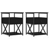 vidaXL Bedside Cabinets 2 pcs Black 40x42x55 cm Engineered Wood